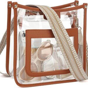 Clear Bag for Stadium Events Clear Stadium Bags for Women Crossbody Plastic Purs